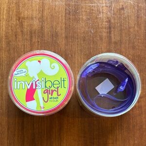 Set of Two (2) Invisibelt Girl No-Bulk Belts- neon pink and translucent purple.